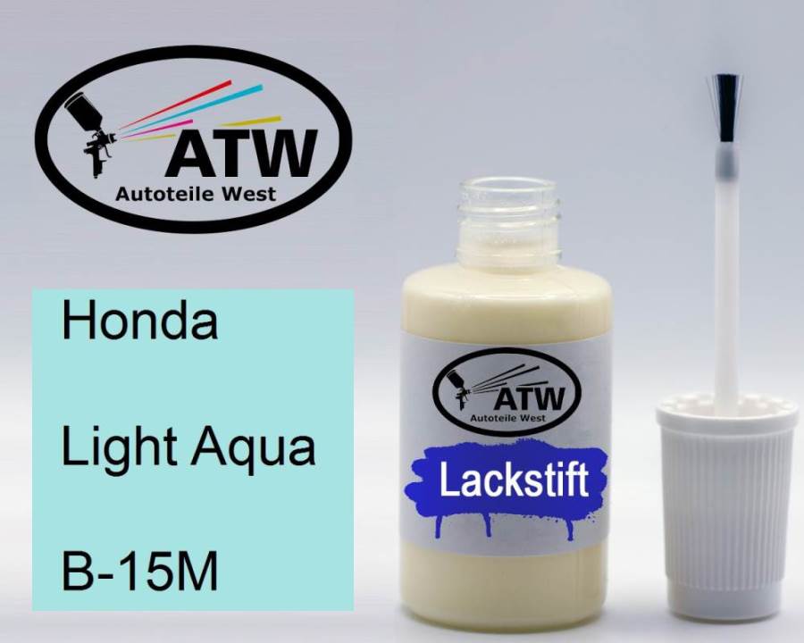 Honda, Light Aqua, B-15M: 20ml Lackstift, von ATW Autoteile West.